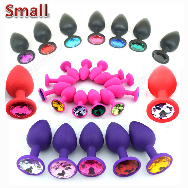 Silicone Mini Anal Sex Toys For Women & Men, Erotic Butt Plugs + Crystal Jewelry, Adult Booty Beads 