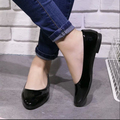 Famous Brand Designer patent leather shoes Female fashion wild simple flat shoes candy color women s