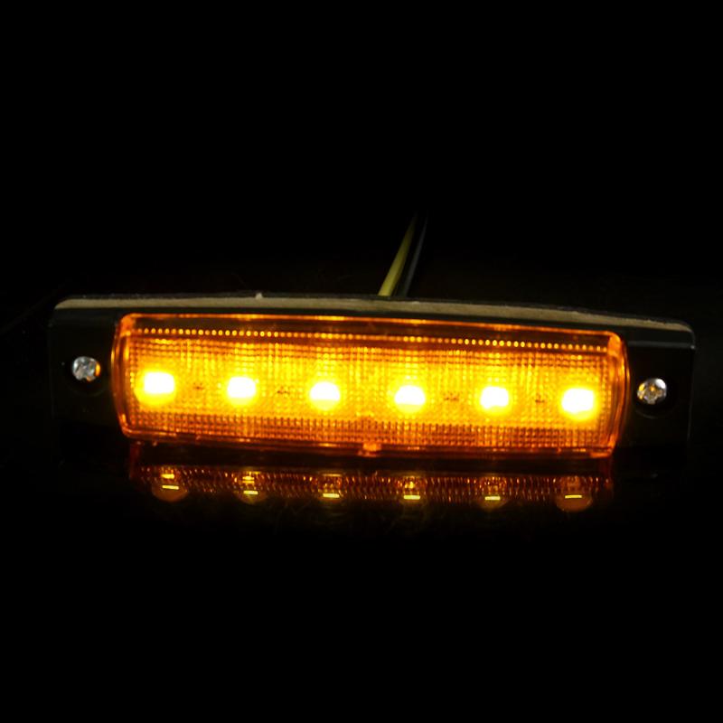 4PCS 6 LED Car Truck Trailer Side Marker Indicator Light Lamp 12V