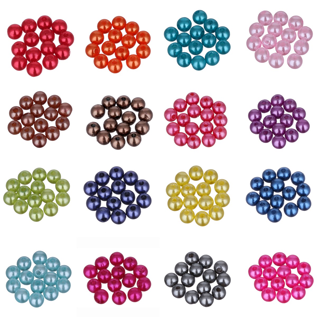 Image of Hot Sale 200PCS 6MM Mixed Color Fashion Bright Candy Color Acrylic Pears Spacer Loose Beads DIY Bracelets & Necklaces Making