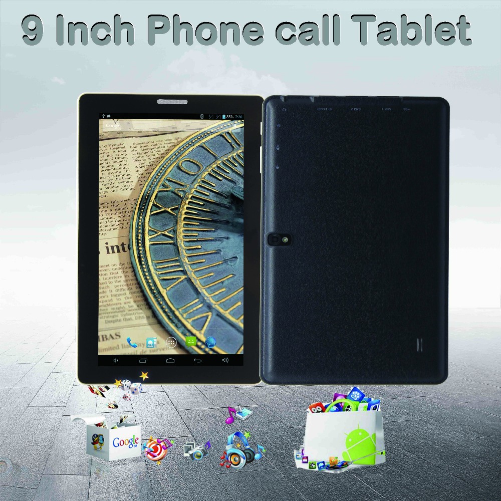 Promotion 9 inch Phone Call Tablet 2SIM Card 2 Camera Dual Core Bluetooth 2G Phone call