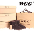 2014 Fashion Snow Boots In-tube Stripes Genuine Fox Head Rabbit Fur