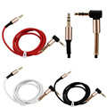 Woweinew 3 5mm Jack Elbow Male to Male Stereo Headphone Car Aux Audio Extension Cable