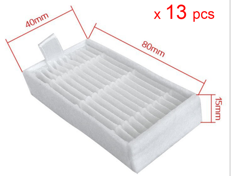 13 pcs Hepa filters for Dibea Depoo Panda X500 ECOVACS X500 X600 CR120 Vacuum Cleaner parts