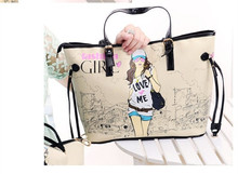 3pc set 2015 Brand Women Handbag Messenger Bag Purse Fashion fashion Women Messenger Bags PU Leather