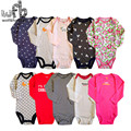 5pieces lot long Sleeved Baby Infant cartoon bodysuits for boys girls jumpsuits Clothing 2014 new free