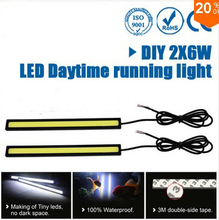 2pcs/Lot COB LED Lights DRL Daytime Running Light Auto Lamp For Universal Car Wholesales Free Shipping