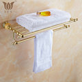 62 Jade Series Series Golden Polish Copper Jade Towel Rack Continental Bathroom Accessories Sanitary Wares Towel