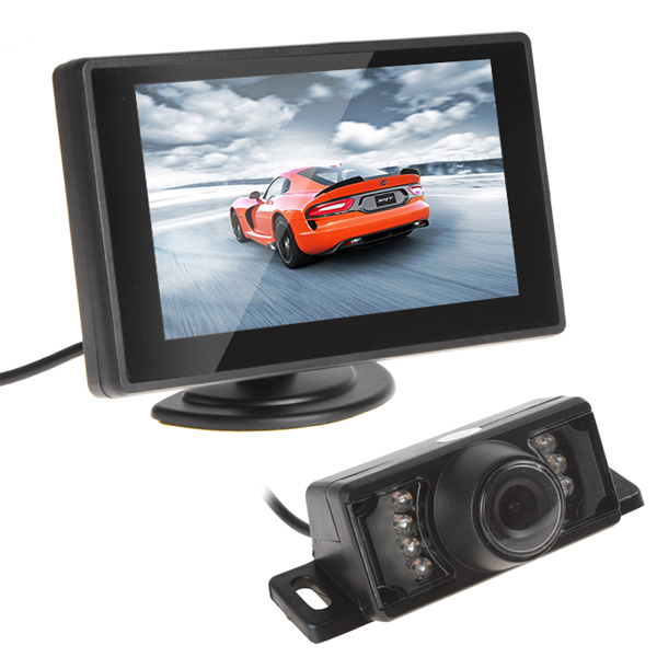 Image of Waterproof 420TVL 1.8mm 120 Lens Angle CMOS Car Rearview Parking Camera With 4.3 Inch TFT LCD Monitor For Reversing Backup