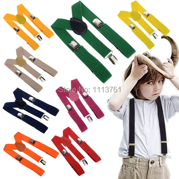 Image of New Arrival Childrens Braces Suspenders Adjustable Boys Girls Kids Clip-on Y Back Elastic Brace 9E273