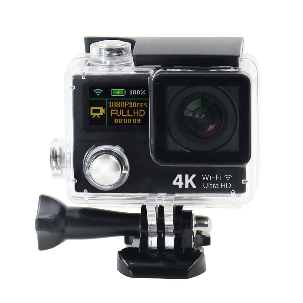 H3 Ultra HD 4K Sport Action Camera Dual Screen 2" LCD WiFi Waterproof