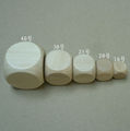 Free shipping 2pcs 6 sided 16mm wooden blank dice can be DIY carved by yoursef for