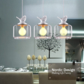 Nordic Vintage Pastoral Bird Lamp Wroungh Iron Pendant Light For Restaurant Inner Coffee Bar Decorative Fixture