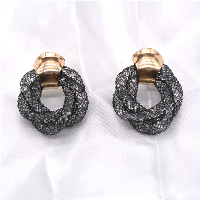 Gold Stud Earrings-3