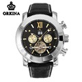 MG Orkina Tourbillon Automatic Watch Men Luxury Mechanical Clock Black Leather Luminous Calendar Water Resistant Wrist
