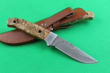 Newest Damascus fixed knife rescue tools 60HRC camping survival knives tactical Damascus steel blade hunting camping