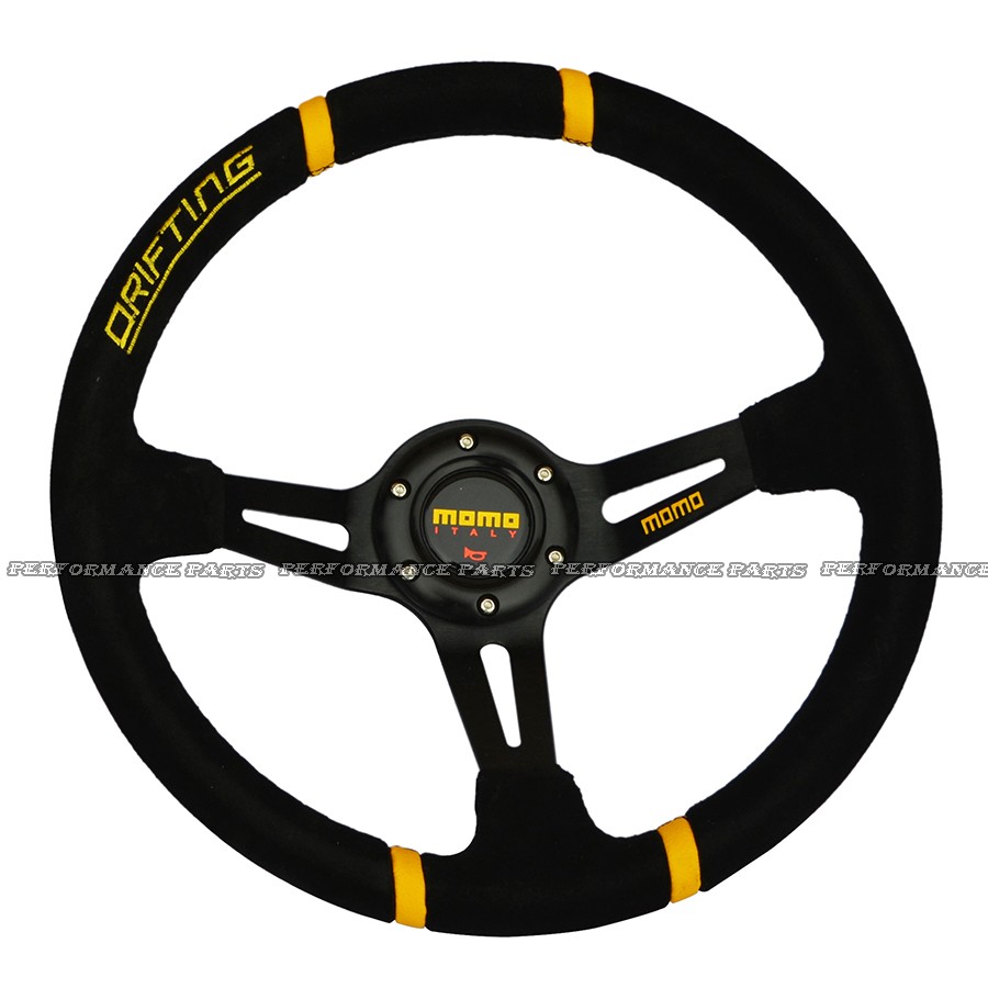 MOMO Drifting Steering Wheel Racing Car Suede Steering Wheel (1)