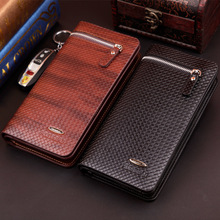 New Arrival Business Leather Men Wallets Long Desinger Zipper Bag Phone Wallets Hand Money Card Bag Luxury Purse