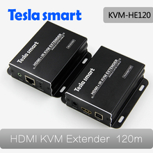 2015 новый продукт тесла смарт-чехол высокое качество микро-hdmi kvm-коммутатор + 120 м ик-удлинителя над tcp / ip ( одна расширитель TX + один расширитель RX )