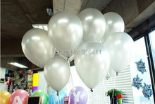 1.3g 100pcs/lot Metallic Latex Helium Inflatable Thickening Pearl Silver Balloons Wedding Decorations ballon Gray Ball