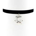Fashion vintage anchor hamsa cross chocker necklace for women pearl bear elephant tree of life chokers
