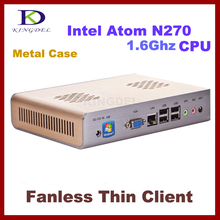 New Thin Client Computer, Mini PC with Intel Atom N270 1.60Ghz CPU, 1GB RAM, 16GB SSD, 2 COM, 32 Bit, 720P Video supported