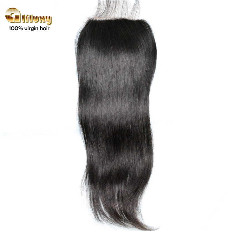 Image of Peruvian virgin hair top lace closure , middle and free part avaialble , straight hair