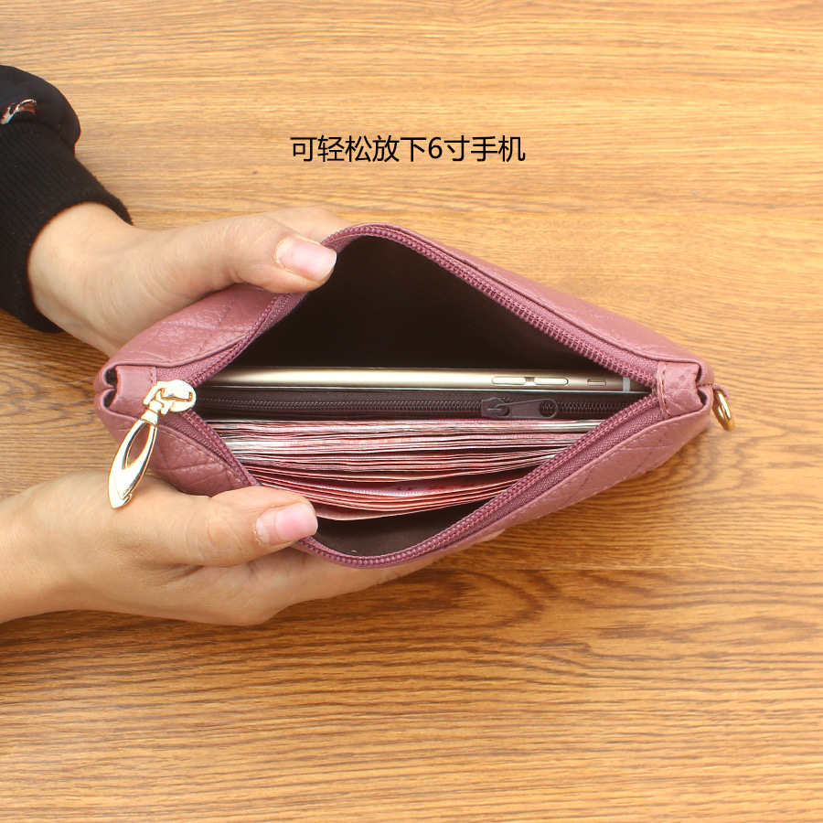 Gimax Coin Purses Color: Purple Lotus Cowhide Genuine Real Leather Women Fashion Wallet and Zipper Coin Purse Female Clutch Bag Phone Wallet with Tassels Money Bag