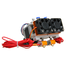 Dual Head MK8 Extruder For Reprap 3D Printer E3d Nozzle 0.3/0.35/0.4/0.5mm Optional For 1.75mm/ 3mm Filament
