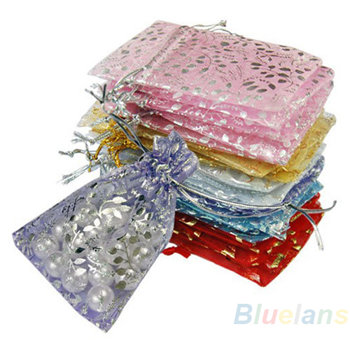 25pcs set Organza Jewelry Wedding Gift Pouch Bags 7x7cm 3X3 Inch Mix Color for Party Holiday