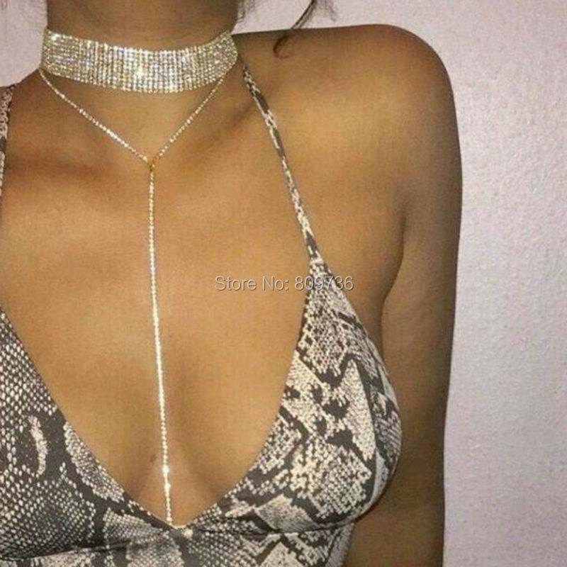 choker and long necklace