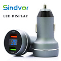 Original Sindvor Car Charger With Led Display Dual Port USB Car Charger Adapter For Mobile Phone