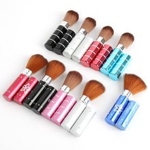 Portable Pro Leopard Beauty Makeup Cosmetic Face Cheek Foundation Powder Brush Free Shipping