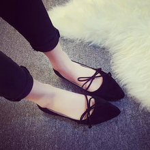 2016 new women’s fashion spring summer style suede leather flats shoes women casual leisure pointed toe shoes for women CX0052
