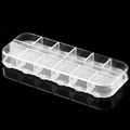 1pcs Worldwide Empty Storage Plastic Beads Rhinestones Box Case False Nail Art Set Tips 12 Cells