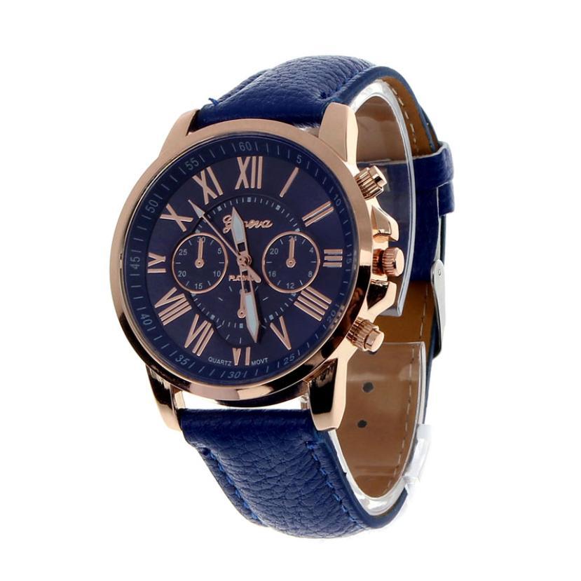 Image of Fabulous hot sale analog quartz faux leather beautiful Roman numeral watch women wrist watches free shipping Wholesale
