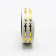 New! Arrow Gold Foil Washi Tape Adhesive Scrapbooking Tools Christmas Party Kawaii Cute Photo Album Decorative Function