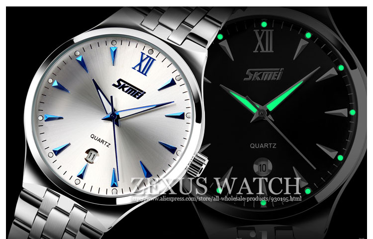 New 2015 Fashion Brand Men Steel Dress Watch Quartz Watch For Men Full Steel Watch Luminous