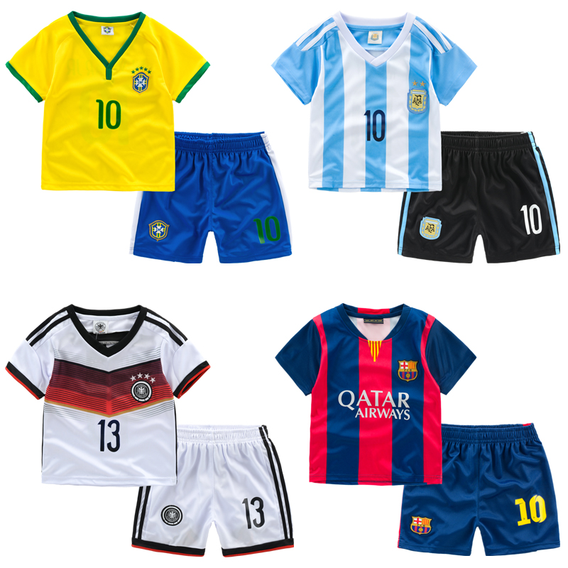 Thin breathable baby football set child 2015 children s clothing clothes twinset male child sports set