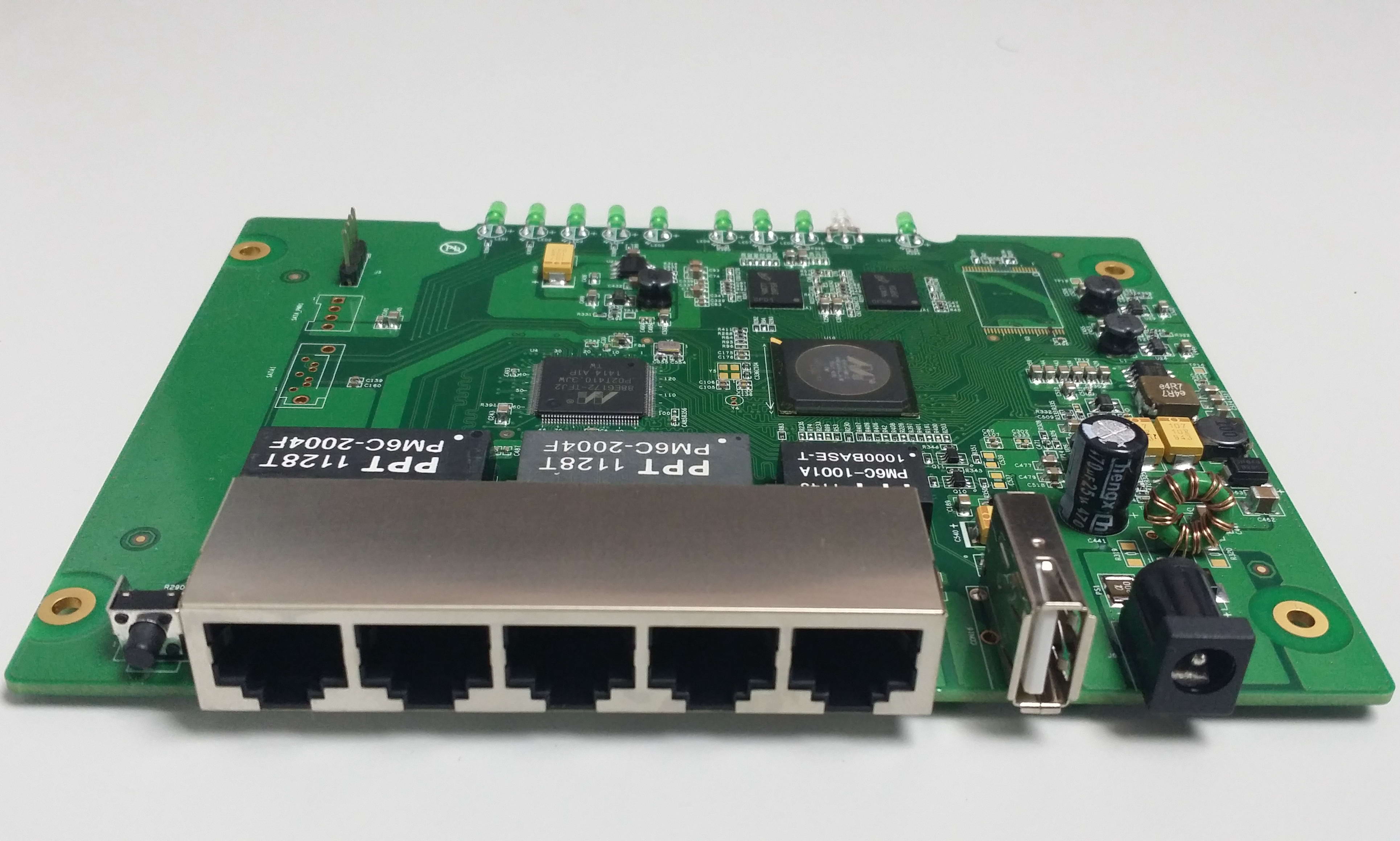 High performance Marvell Amada 370 network processor PCBA (ODM/OEM)in Wired Routers from