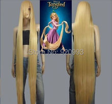 WQ& WF> >>Movie Tangled Rapunzel long blonde cosplay wig wavy cos full wig 150CM