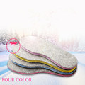 Carpet emulsion base surface Winter Warm Heated Insole Soft Wool Winter Boots Shoes Insoles Pad Size