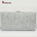 New Women Dinner Clutch Fashion Diamond PU Leather Evening Bag Wedding Bride Purse Party Handbag