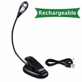 Book Light Recharge Booklight 2 Led Ebook Mini Flexible Bright Clip Reader Reading Lamp Desk Kindle