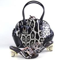 Italian Shoes With Matching Bag High Quality For Occasion Italy Shoes And Bag For Evening party Free Shipping,16-88 black color