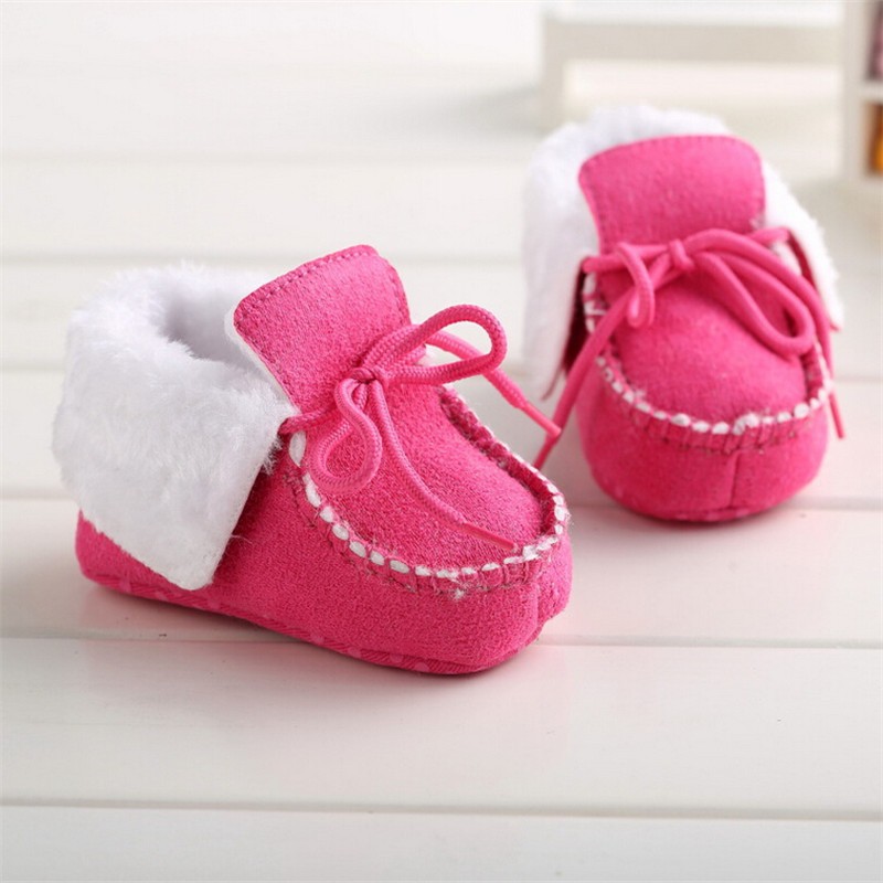 New Infant Toddler Newborn Baby Winter Shoes Unisex Kids Classic Sneakers Bebe Soft Bottom Anti-slip Shoes Warm Prewalker Boots 