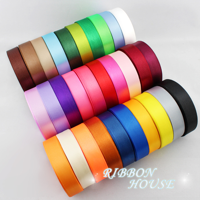 Image of (25yards/roll) 3/4" (20mm) Single Face Satin Ribbon Webbing Decoration Gift Christmas Ribbons