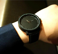2016 unisex leather strap watches men luxury brand big dial men watch for lovers black white lady sport women dress quartz watch