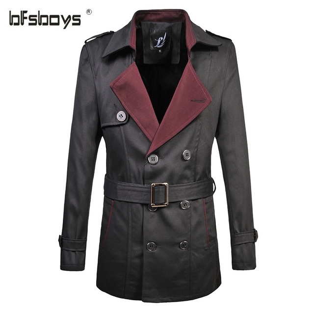 Большие размеры M-6XL, высокое качество, фирменное классическое мужское пальто с двумя отворотами, тренч, для весны, модное, для делового мужчины, тренч с поясом