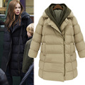 Women Winter Jackets And Coats With Thick Cotton padded Jacket Knitting Hat Collar Plus Size Women